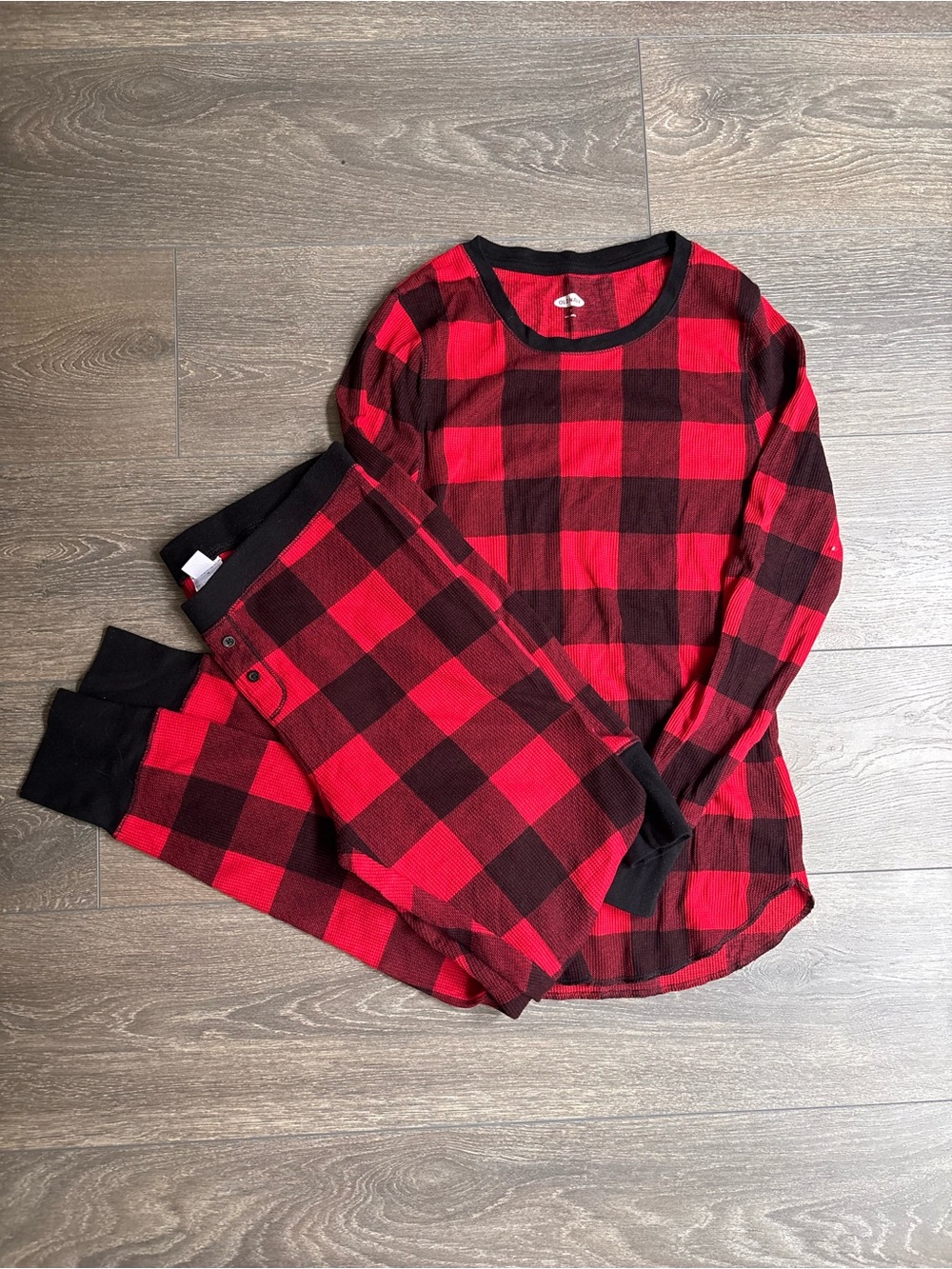 Old Navy Red and Black Buffalo Plaid Women's Pajama Set